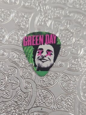 Green Day Guitar Pick with Pink Logo The Saviors